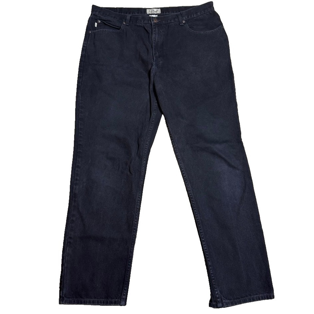LL Bean Classic Fit Mens Navy Blue Cotton Denim Jeans 40x34 220626 - Picture 1 of 7